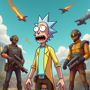 Rick and Morty on PUBG