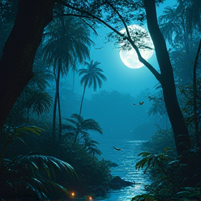 Moonlit Jungle