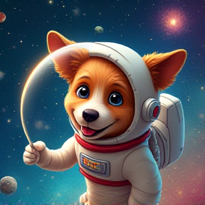 dog in space