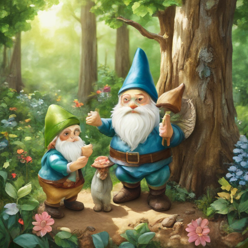 Los Gnomos Juegan en el Bosque