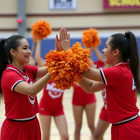 Two Girls Cheer