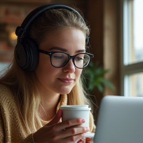 Girl in the coffee shop