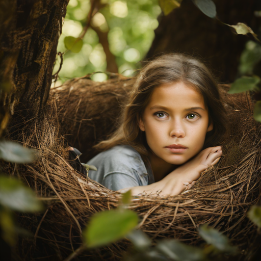 La bambina nel nido