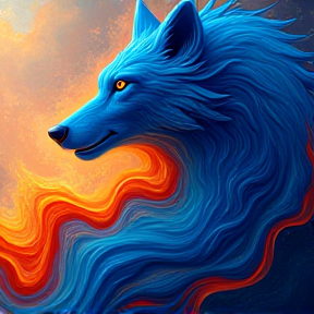 Blue Magma Wolf