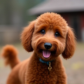 Finley the Red Poodle