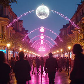 dancing disco in the streets of San Francisco