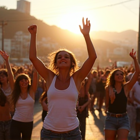 dancing disco in the streets of San Francisco