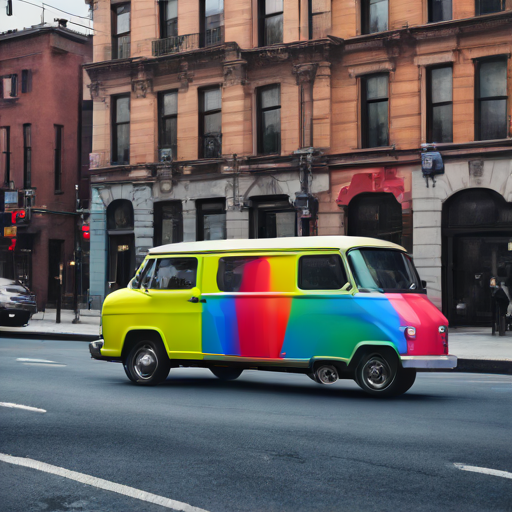 Josh the Amish in His Pride Van