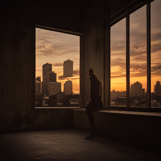 Room in a Moody Sunset