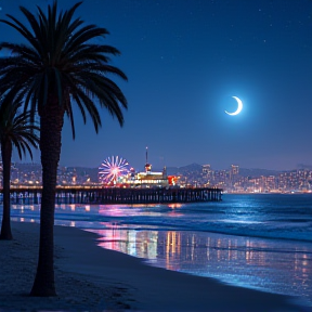 Sommernacht in Santa Monica