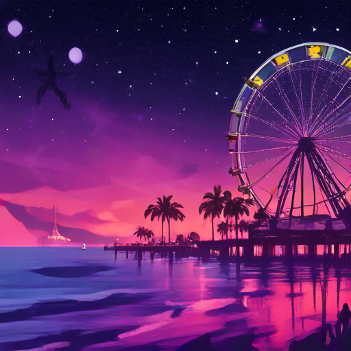 Sommernacht in Santa Monica