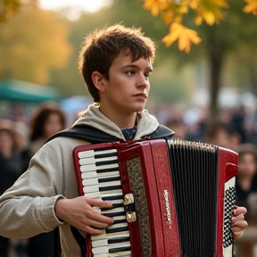 Осенний парк лица прохожих