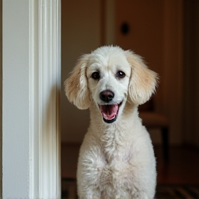 Old White Poodle