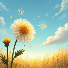 sky of dandelions