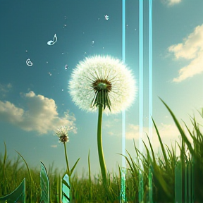 sky of dandelions