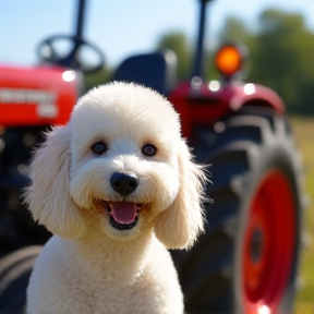 Old White Poodle Named Barrett