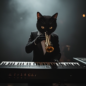 El gato tuxedo y su Luna de angora