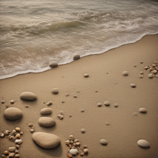 The 4 Pebbles - Guy  on the beach