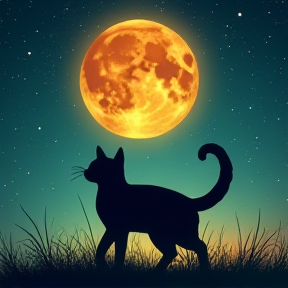 El gato y su Luna de angora