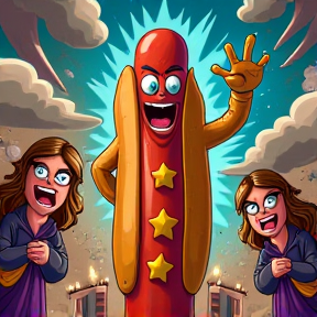 Hotdog Illustration Man