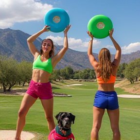 Flying Discs and Tall Pines