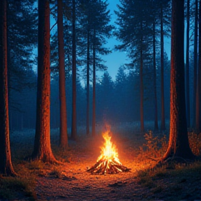 Lagerfeuer im Wald