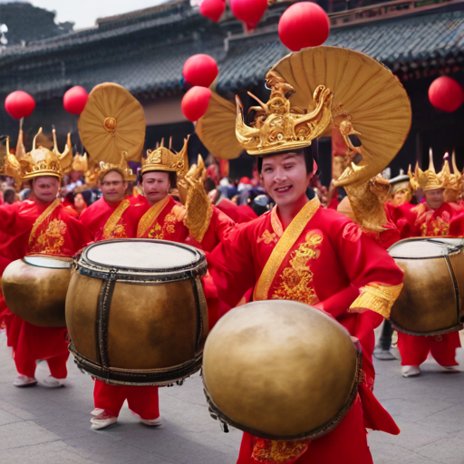 热闹开心的中国鼓乐