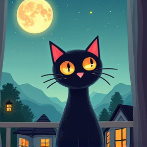 El gato y su Luna de angora