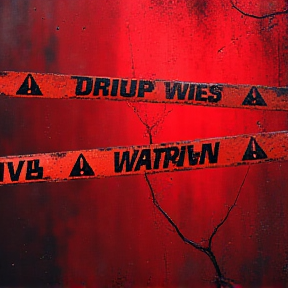 Crimson warning sign 