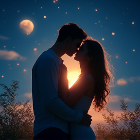 First Kiss in the Moonlight