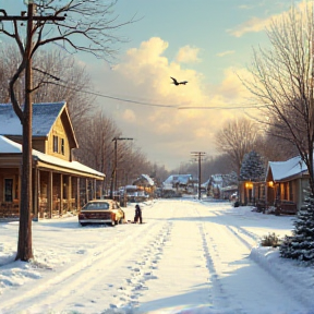 Snow on Gulf Shore