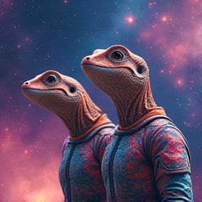 Gecko Siblings in Space