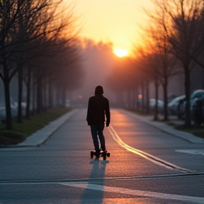 Sunset Skateboarding Serenade