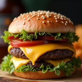 Doppelter Cheeseburger ohne Gurken