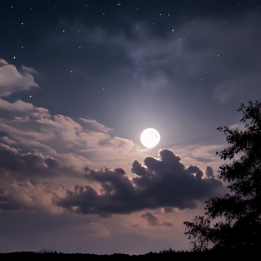 Luz de poste e lua 