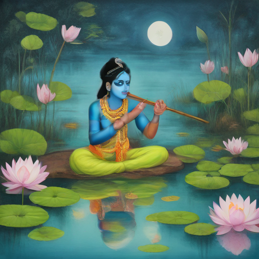 create a song of Krishna vrindaban Flute || Sleep Music , Meditation Music, Study, Calming Music