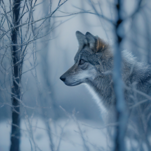 The eyes of the arctic wolf