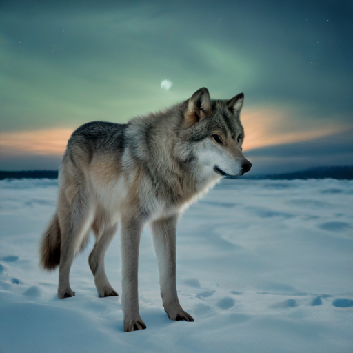 The eyes of the arctic wolf