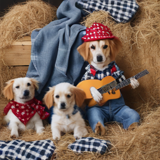 Country Wife and Puppies