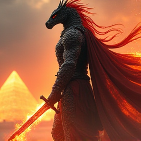 The nightmare dragon and the soldier of Egypt