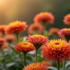 Chrysanthemums in autumn 