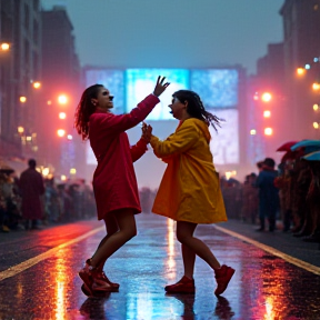 Bailando en la lluvia 