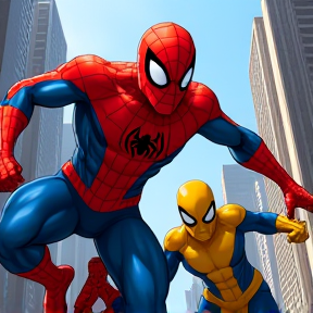 Spider-man and blue beetle