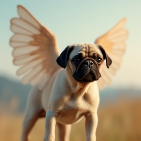 Flying Pugs Over the Cairngorms