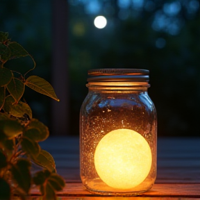 Moonlight in a mason jar