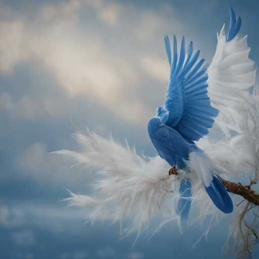 Ihr Zwitschern in Blau und Weiß