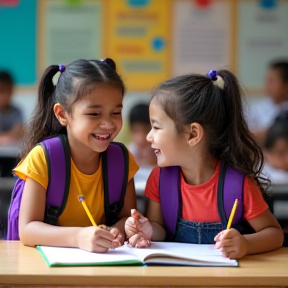 Madelyn And Julia At The Merit School