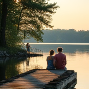 Drei alte Kerle am See