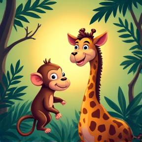 Der Affe und die Giraffe