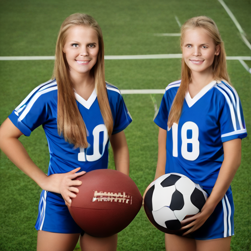 Lara und Nele Fußball Mädels